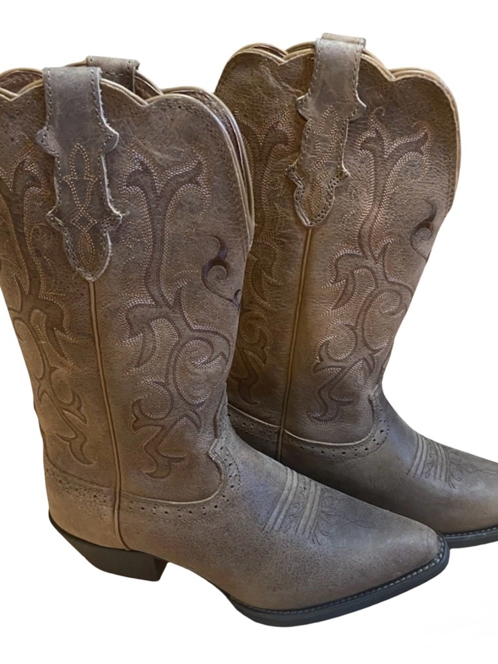 Justin Women's Stampede Western Boots McKayla Tan Leather Size 7.5 Style L2561